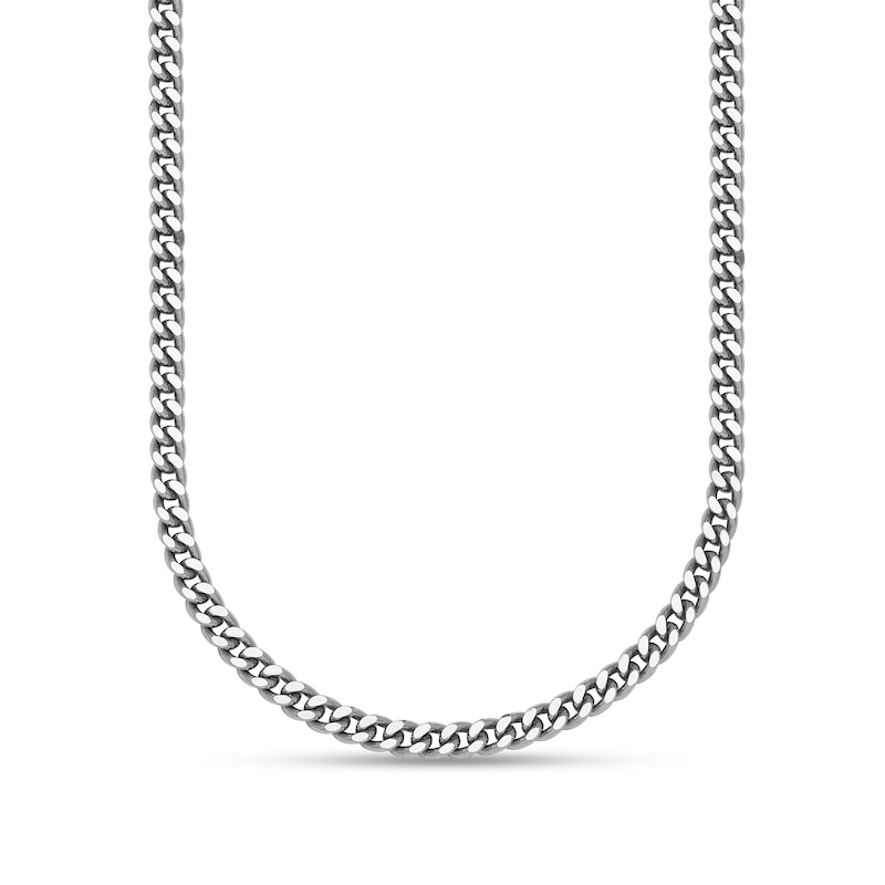 Main Image 1 of 3.5mm Curb Chain Necklace in Solid Platinum - 20"