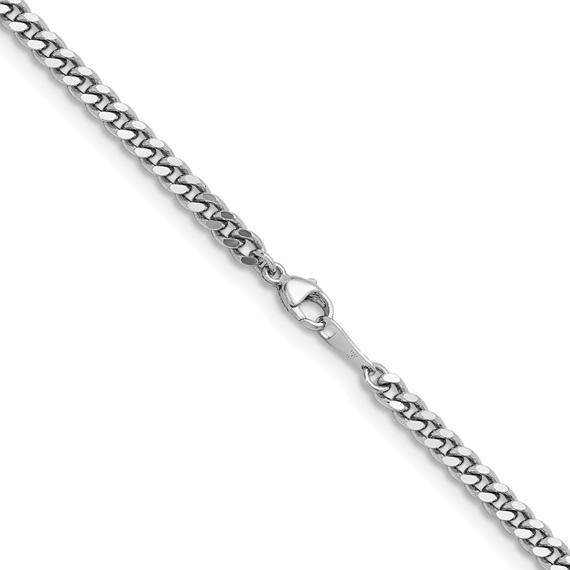 Main Image 2 of 3.5mm Curb Chain Necklace in Solid Platinum - 20"