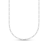 2.4mm Alternating Oval Link Chain Necklace in Solid Platinum - 16"