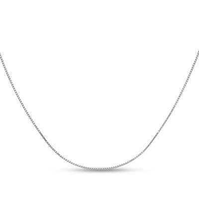 1.0mm Box Chain Necklace in Solid Platinum
