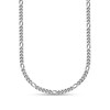 3.2mm Figaro Chain Necklace in Solid Platinum