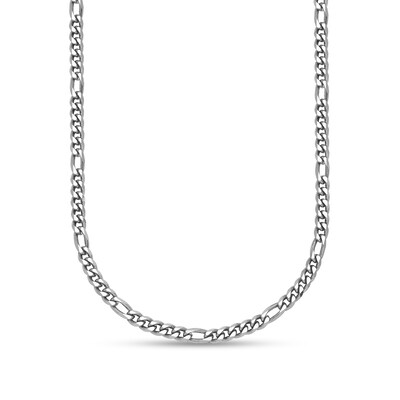 3.2mm Figaro Chain Necklace in Solid Platinum