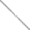 3.4mm Rolo Chain Necklace in Solid Platinum