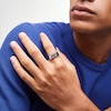 Thumbnail Image 2 of Vera Wang Men 0.37 CT. T.W. Black Diamond Multi-Row Ring in Sterling Silver