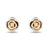 Thumbnail Image 6 of Enchanted Disney Belle 0.115 CT. T.W. Diamond Rose Dome Pendant and Stud Earrings Set in Sterling Silver and 10K Gold