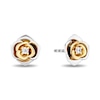 Thumbnail Image 7 of Enchanted Disney Belle 0.115 CT. T.W. Diamond Rose Dome Pendant and Stud Earrings Set in Sterling Silver and 10K Gold