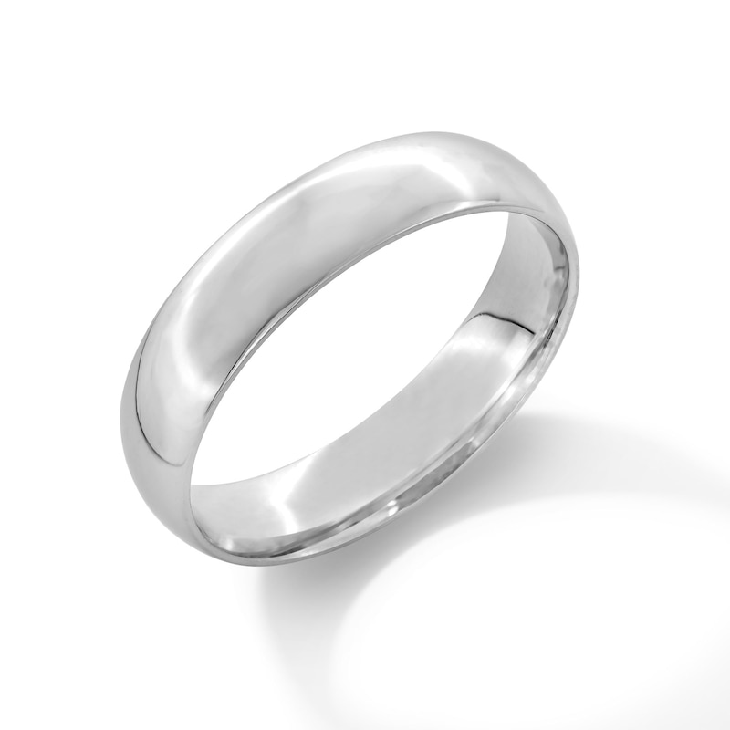 Main Image 3 of Men's 5.0mm Comfort-Fit Wedding Band in Sterling Silver