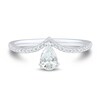 Thumbnail Image 2 of 0.45 CT. T.W. Pear-Shaped Diamond Chevron Engagement Ring in 14K White Gold