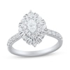 Thumbnail Image 1 of 0.95 CT. T.W. Marquise Diamond Double Shadow Frame Engagement Ring in 14K White Gold