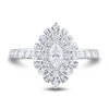 Thumbnail Image 2 of 0.95 CT. T.W. Marquise Diamond Double Shadow Frame Engagement Ring in 14K White Gold