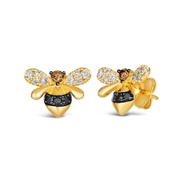 Le Vian® 0.43 CT. T.W. Tri-Colour Diamond Bee Stud Earrings in 14K Honey Gold™