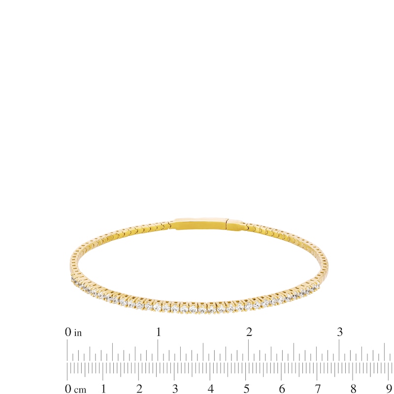 Main Image 3 of 1.00 CT. T.W. Diamond Flexible Bangle in 10K Gold - 7.25”