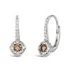 Thumbnail Image 1 of Le Vian® 0.48 CT. T.W. Chocolate Diamond® and Nude Diamond™ Frame Drop Earrings in 14K Vanilla Gold®