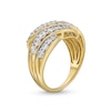 Thumbnail Image 3 of 1.50 CT. T.W. Diamond Multi-Row Cascading Wave Ring in 10K Gold