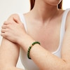 Thumbnail Image 2 of 8.0mm Jade Bead Strand Bracelet with 14K Gold Centre Bead - 7.5"
