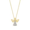 0.115 CT. T.W. Diamond Angel Pendant in Sterling Silver with 14K Gold Plate