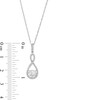 Thumbnail Image 3 of 6.0mm White Lab-Created Sapphire Infinity Frame Pendant in Sterling Silver