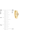 Thumbnail Image 3 of Diamond Accent Cluster Huggie Hoop Earrings in 10K Gold