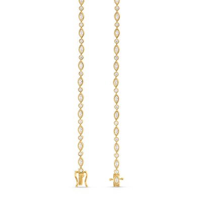 2.00 CT. T.W. Baguette and Round Certified Lab-Created Diamond Alternating Line Bracelet in 14K Gold (F/SI2)