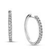 Thumbnail Image 0 of 0.25 CT. T.W. Diamond Hoop Earrings in Sterling Silver