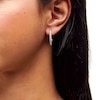 Thumbnail Image 2 of 0.25 CT. T.W. Diamond Hoop Earrings in Sterling Silver