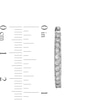 Thumbnail Image 3 of 0.25 CT. T.W. Diamond Hoop Earrings in Sterling Silver