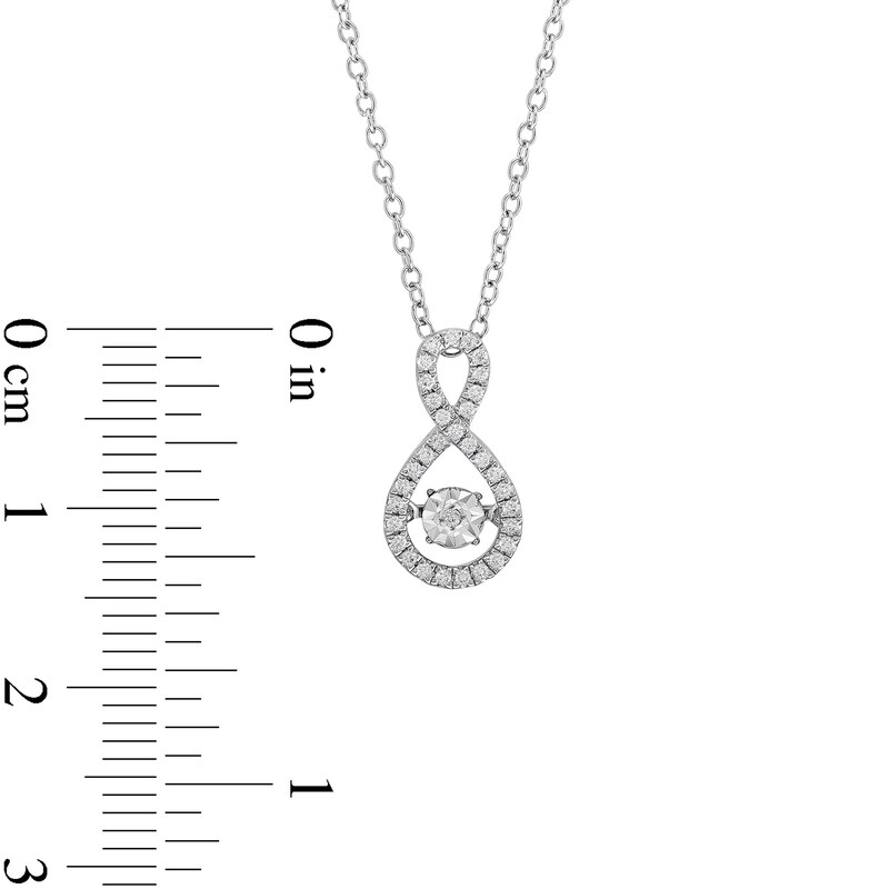 Main Image 3 of Unstoppable Love™ 0.15 CT. T.W. Diamond Infinity Pendant in Sterling Silver