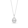 Thumbnail Image 1 of Unstoppable Love™ Diamond Accent Double Teardrop Pendant in Sterling Silver