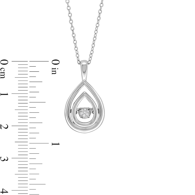 Main Image 3 of Unstoppable Love™ Diamond Accent Double Teardrop Pendant in Sterling Silver