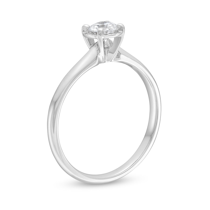 Main Image 3 of 0.30 CT. Diamond Miracle Solitaire Engagement Ring in 14K White Gold (J/I3)