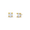 Thumbnail Image 1 of Canadian Certified Centre Diamond 1.00 CT. T.W. Square Block Stud Earrings in 14K Gold (I/I2)