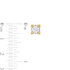 Thumbnail Image 3 of Canadian Certified Centre Diamond 1.00 CT. T.W. Square Block Stud Earrings in 14K Gold (I/I2)