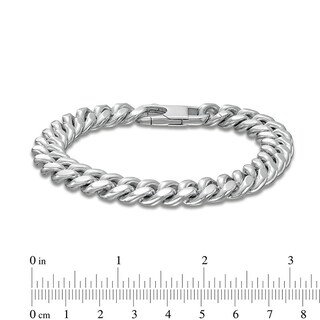 Previously Owned - Diamond-Cut 10.7mm Cuban Curb Chain Bracelet in Solid Sterling Silver  - 8.5"