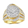 Thumbnail Image 1 of Previously Owned - 1.99 CT. T.W. Multi-Diamond Double Frame Bypass Ring in 10K Gold