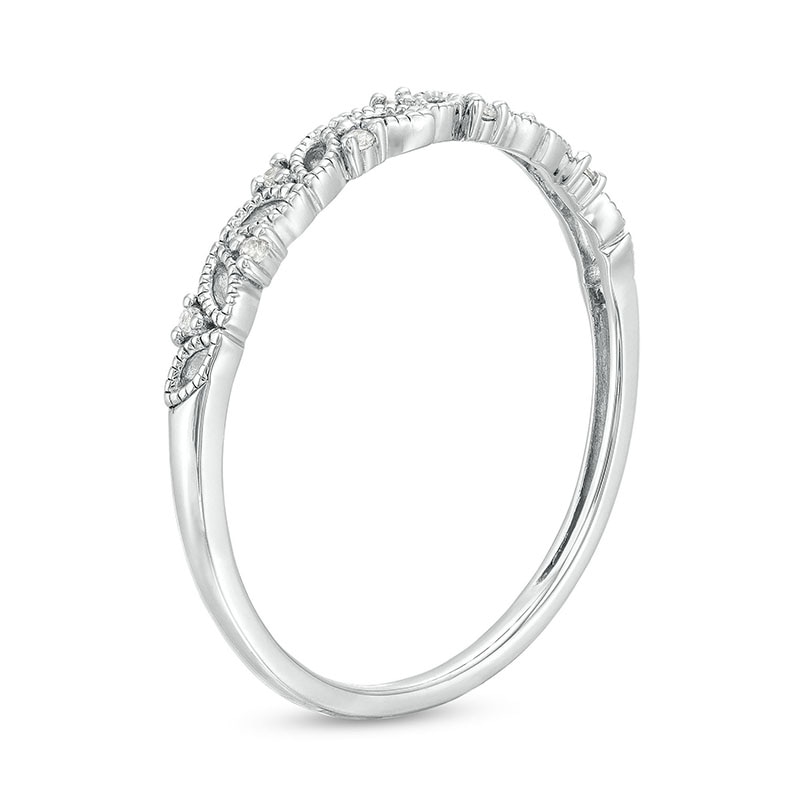 Previously Owned - Diamond Accent Vine Vintage-Style Band in 10K White Gold