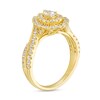 Thumbnail Image 3 of Previously Owned - 0.95 CT. T.W. Pear-Shaped Diamond Double Frame Engagement Ring in 10K Gold (I/I2)