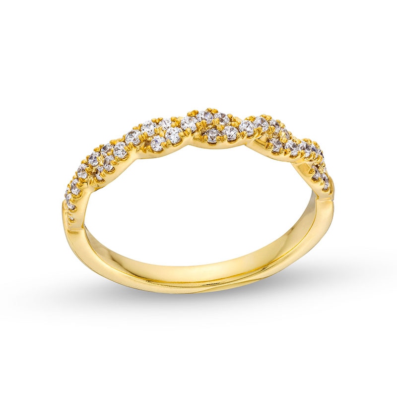 Main Image 1 of Previously Owned - Circle of Gratitude® Collection 0.25 CT. T.W. Diamond Braided Band in 10K Gold