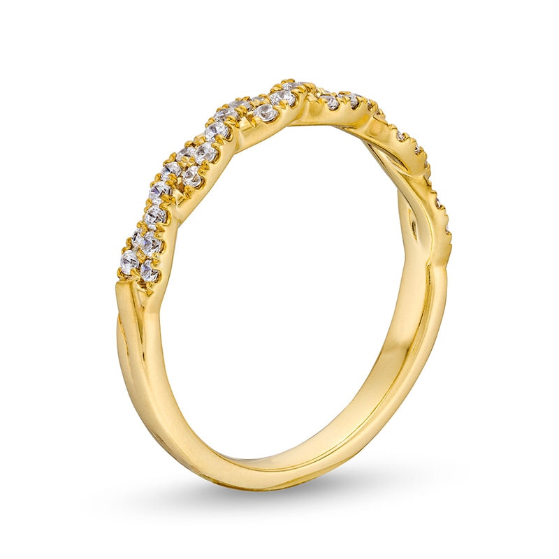 Main Image 3 of Previously Owned - Circle of Gratitude® Collection 0.25 CT. T.W. Diamond Braided Band in 10K Gold