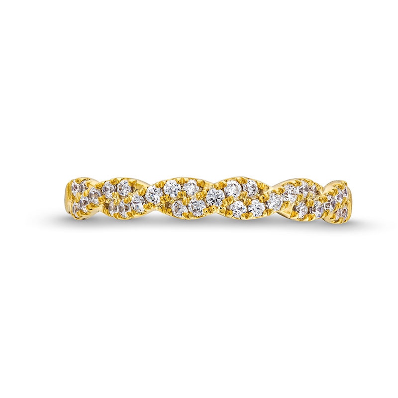 Main Image 4 of Previously Owned - Circle of Gratitude® Collection 0.25 CT. T.W. Diamond Braided Band in 10K Gold