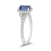 Thumbnail Image 2 of Previously Owned - Enchanted Disney Ariel Tanzanite and 0.37 CT. T.W. Diamond Frame Engagement Ring in 14K White Gold