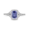 Thumbnail Image 4 of Previously Owned - Enchanted Disney Ariel Tanzanite and 0.37 CT. T.W. Diamond Frame Engagement Ring in 14K White Gold