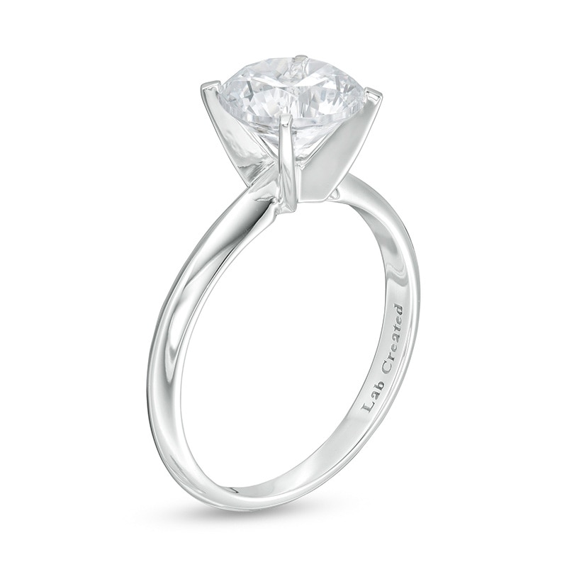 Main Image 3 of Previously Owned - 2.00 CT. Lab-Grown Diamond Solitaire Engagement Ring in 14K White Gold (F/SI2)