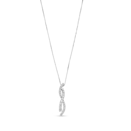 0.75 CT. T.W. Certified Lab-Grown Diamond Criss-Cross Infinity Pendant in 14K White Gold (F/SI2)