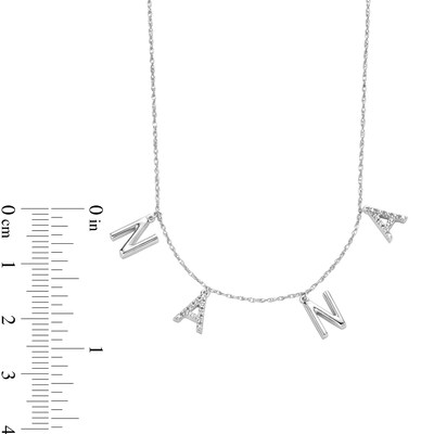 0.05 CT. T.W. Diamond "NANA" Station Necklace in Sterling Silver