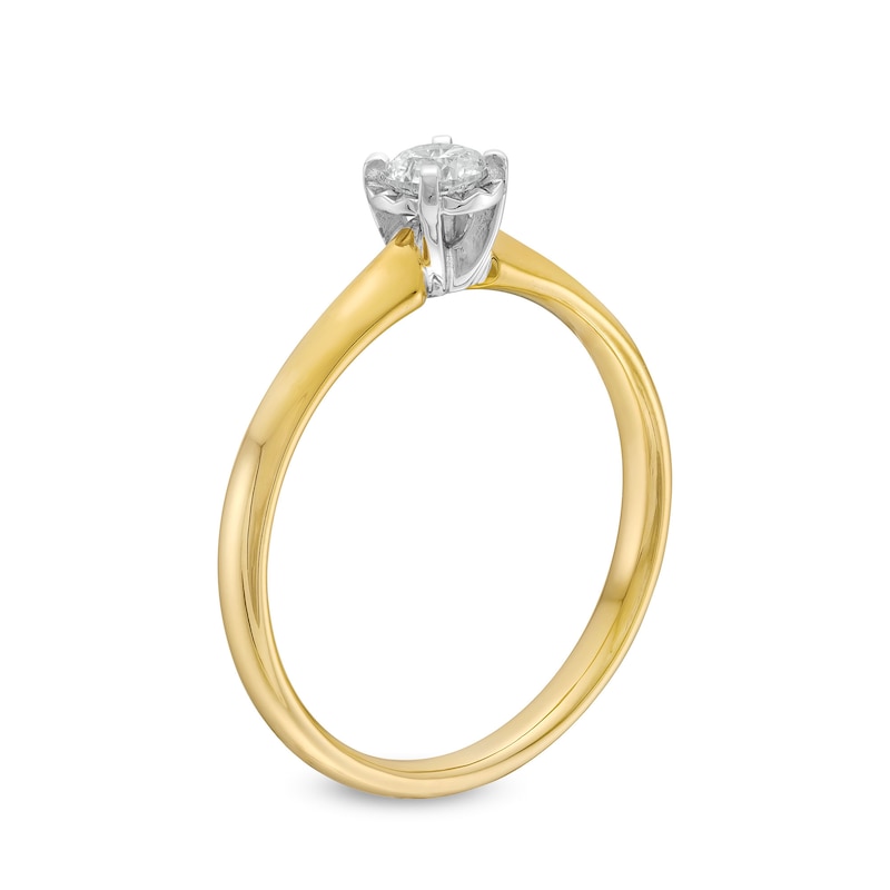 Main Image 3 of 0.20 CT. Diamond Miracle Solitaire Engagement Ring in 14K Gold (J/I3)