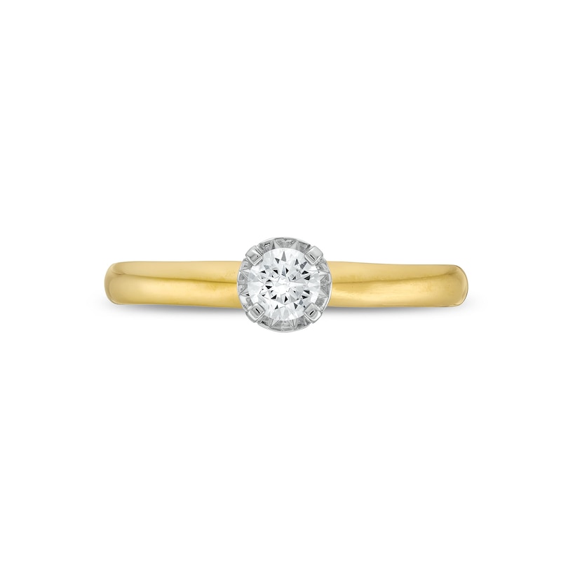 Main Image 4 of 0.20 CT. Diamond Miracle Solitaire Engagement Ring in 14K Gold (J/I3)
