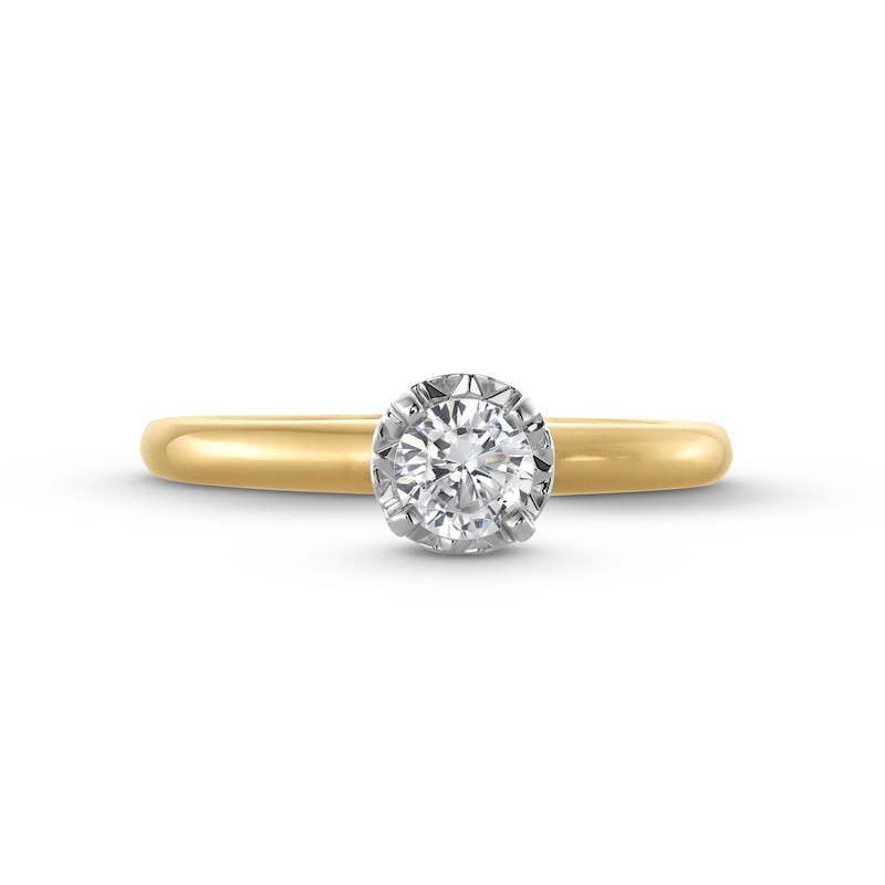 Main Image 4 of 0.25 CT. Diamond Miracle Solitaire Engagement Ring in 14K Gold (J/I3)