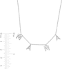0.05 CT. T.W. Diamond "MAMA" Station Necklace in Sterling Silver