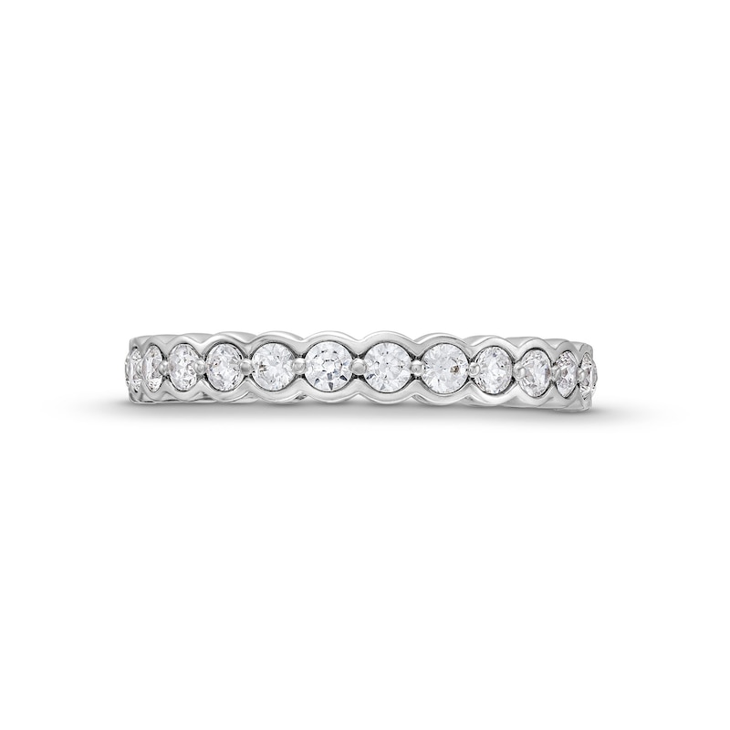 0.50 CT. T.W. Diamond Scallop Edge Anniversary Band in 10K White Gold