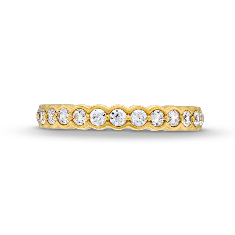 Main Image 4 of 0.50 CT. T.W. Diamond Scallop Edge Anniversary Band in 10K Gold